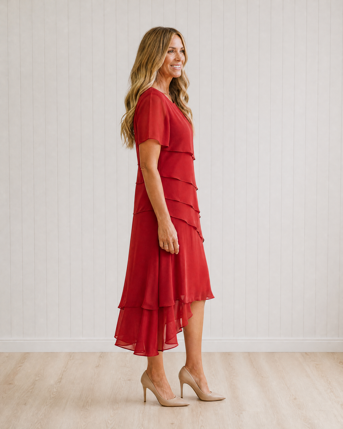 Talia Tiered Midi Dress