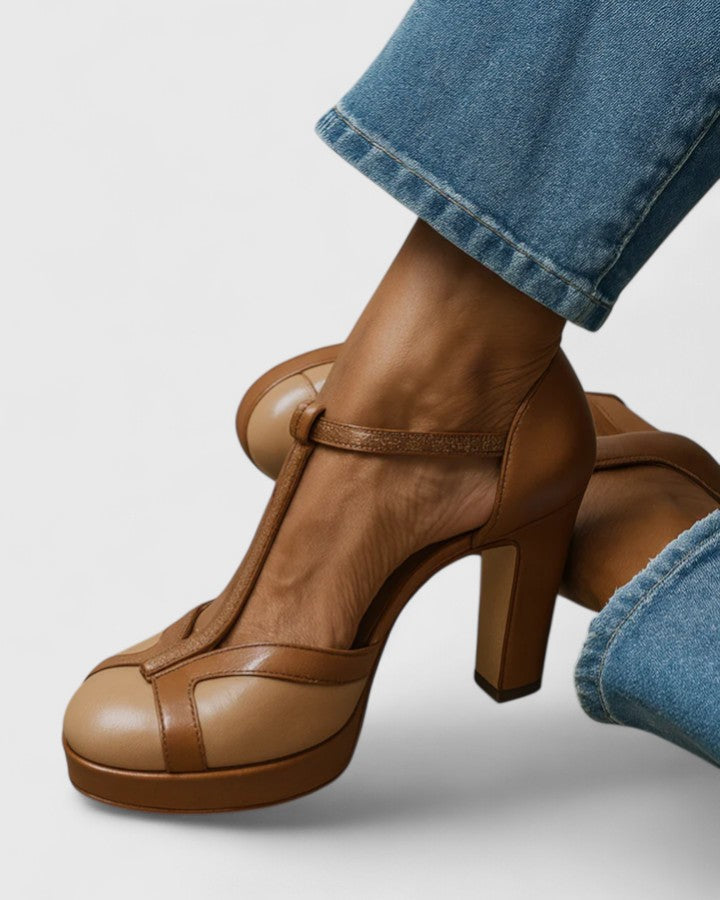 Nadia | Sophisticated Retro Closed Toe Heels