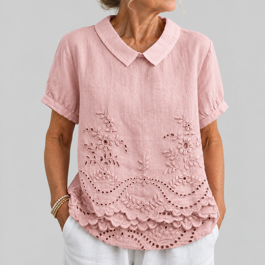 Bea | Embroidered Floral Blouse