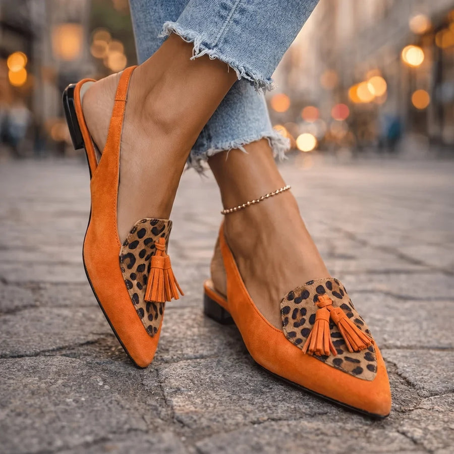 Elly Backless Sandals with Tassels