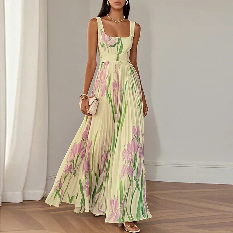 Oriah | A-Line Maxi Dress Floral