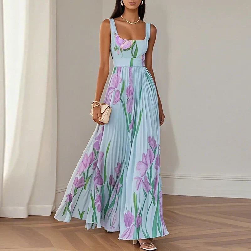 Oriah | A-Line Maxi Dress Floral