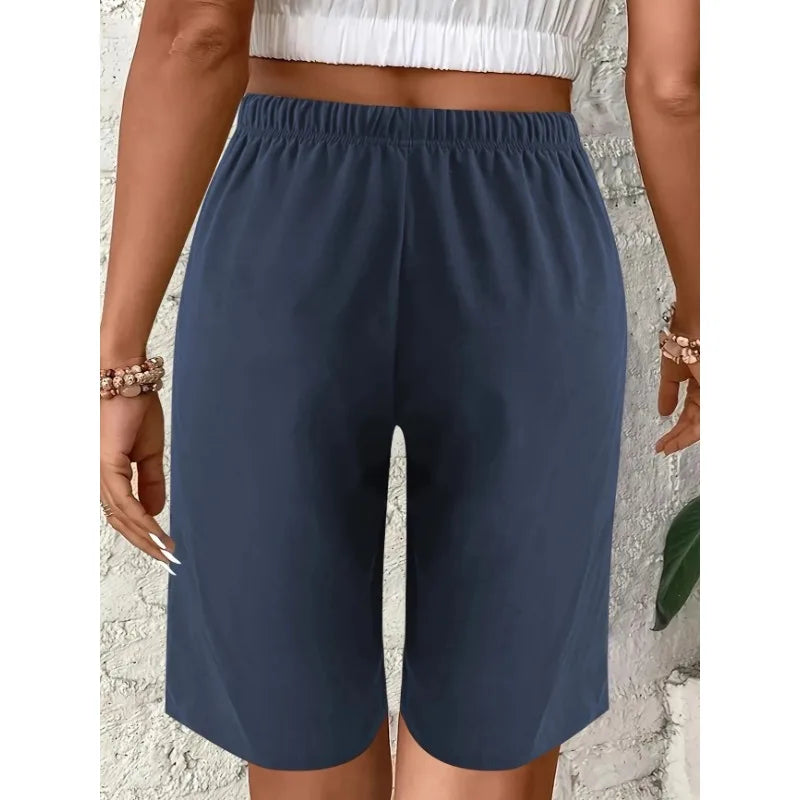 Lina | Casual Elastic Waist Short Trousers