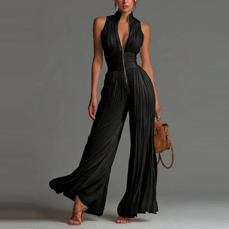 Sofia | Pleated Floral Jumpsuit for Women