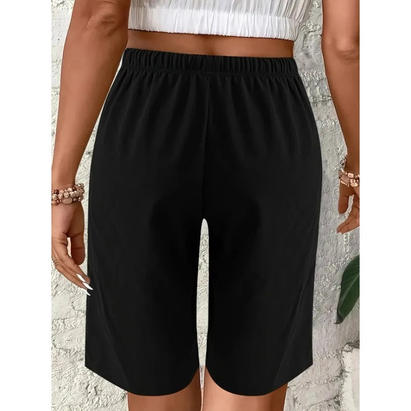 Lina | Casual Elastic Waist Short Trousers