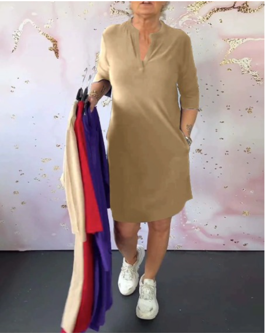 Noor | Comfortable Elegant Dress with V-Neck