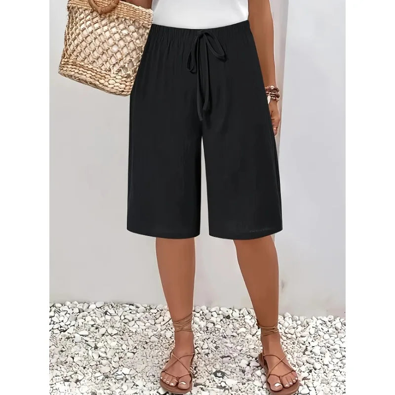 Lina | Casual Elastic Waist Short Trousers