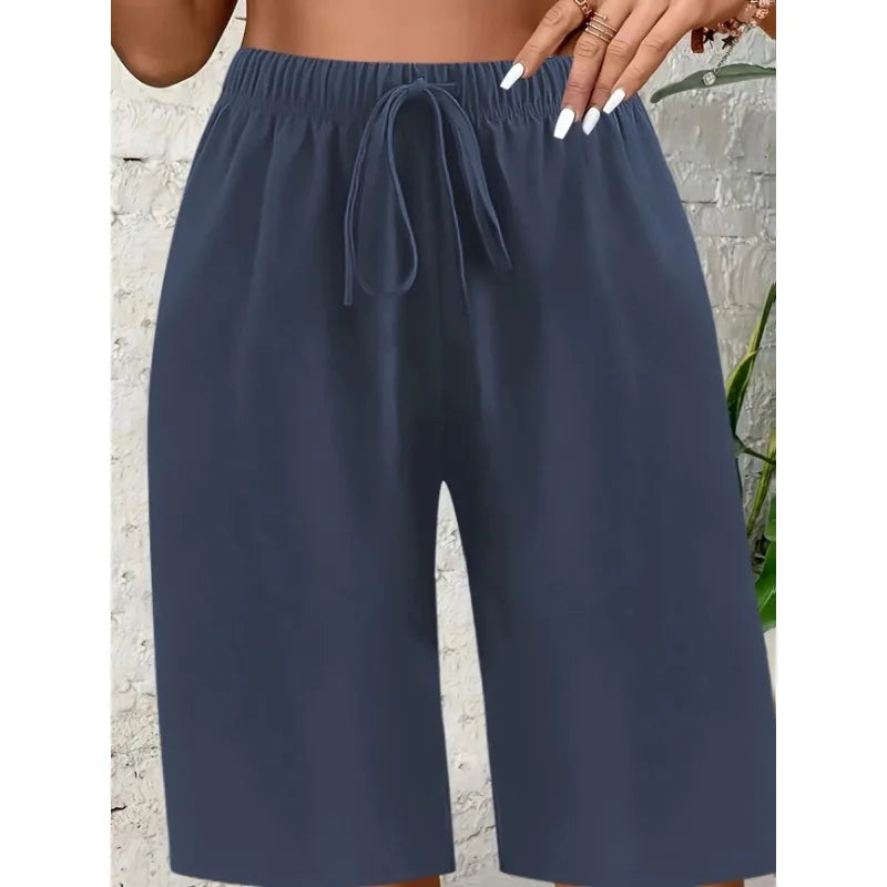 Lina | Casual Elastic Waist Short Trousers