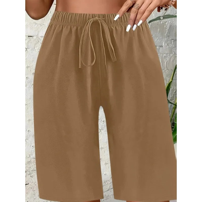 Lina | Casual Elastic Waist Short Trousers