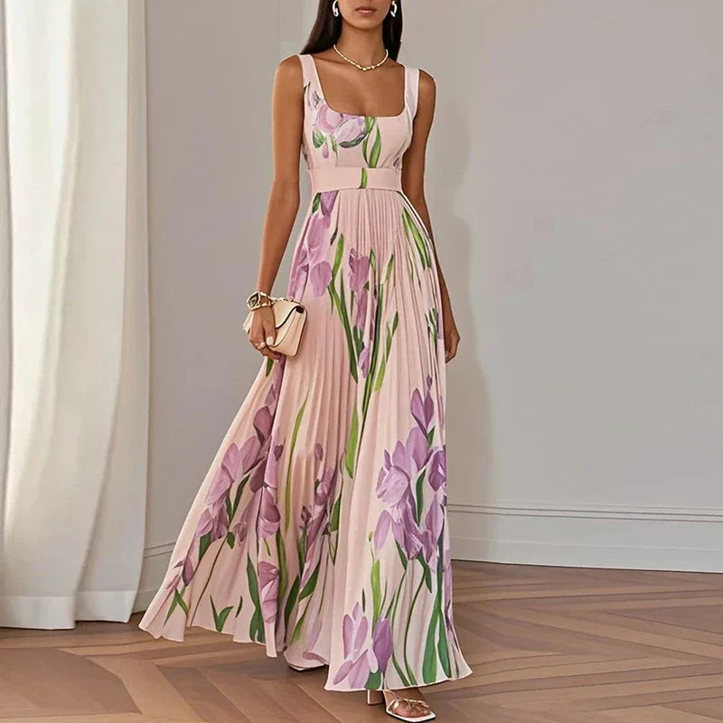 Oriah | A-Line Maxi Dress Floral