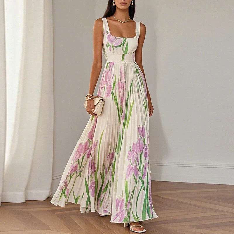 Oriah | A-Line Maxi Dress Floral