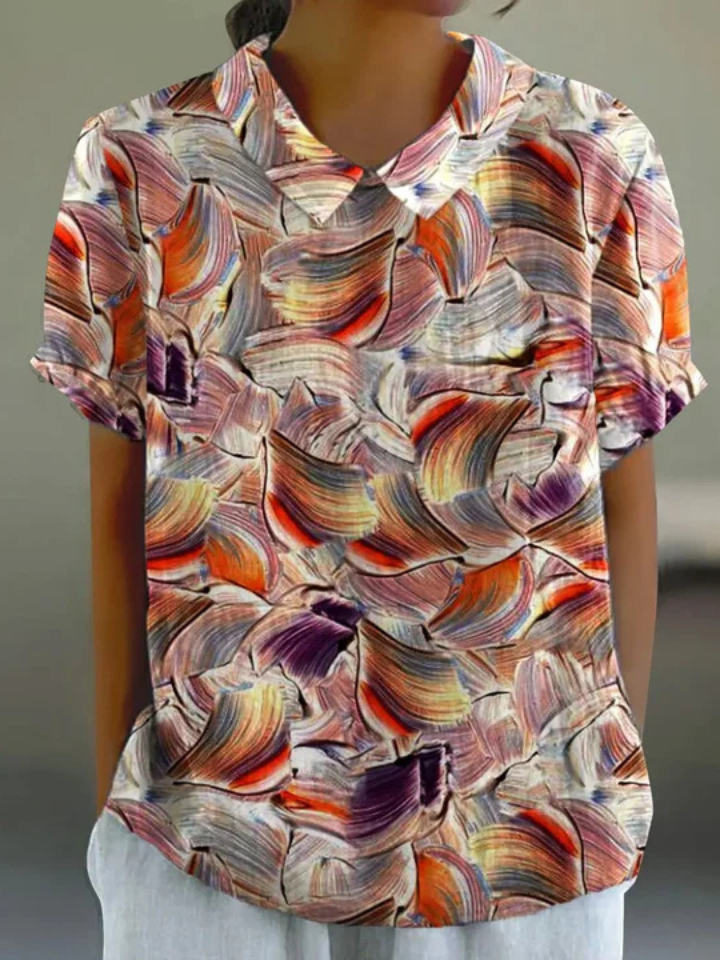 Mila | Vibrant Brushstroke Shirt