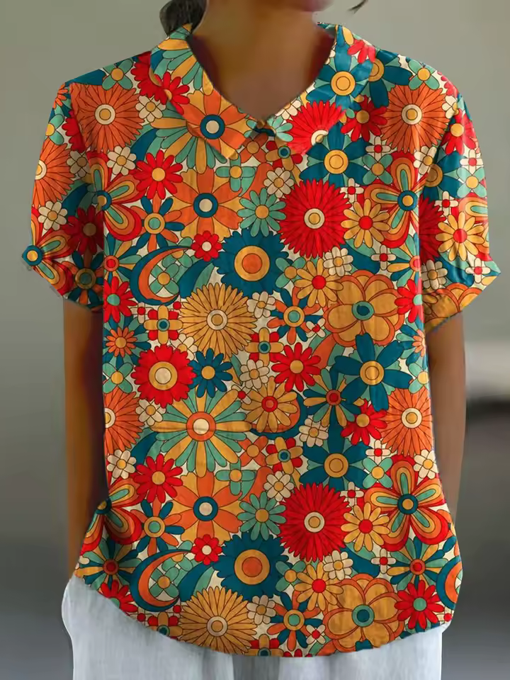 Hazel | Retro Floral Shirt