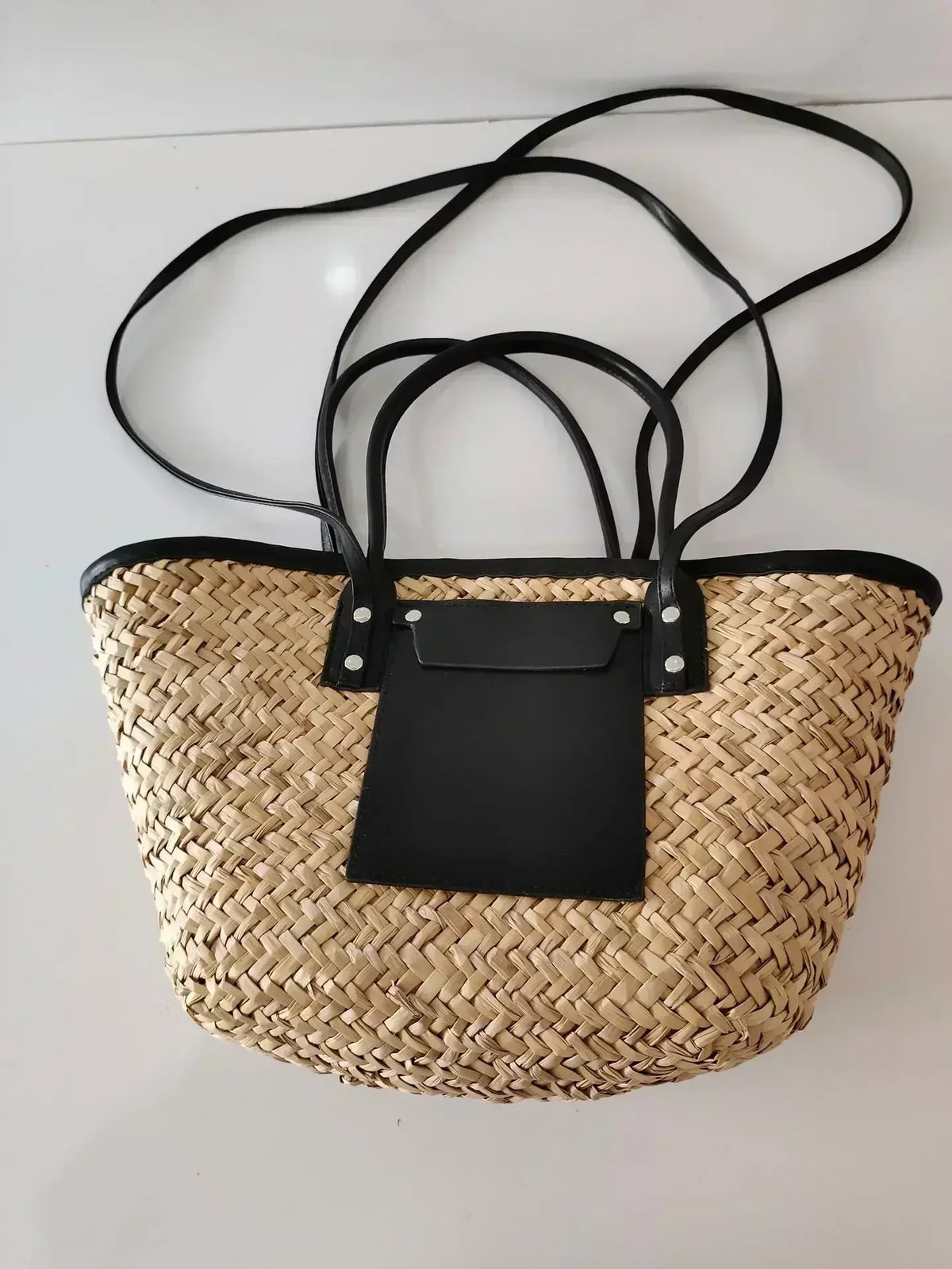 Torborg | Elegant Woven Bag with Contrast Accents