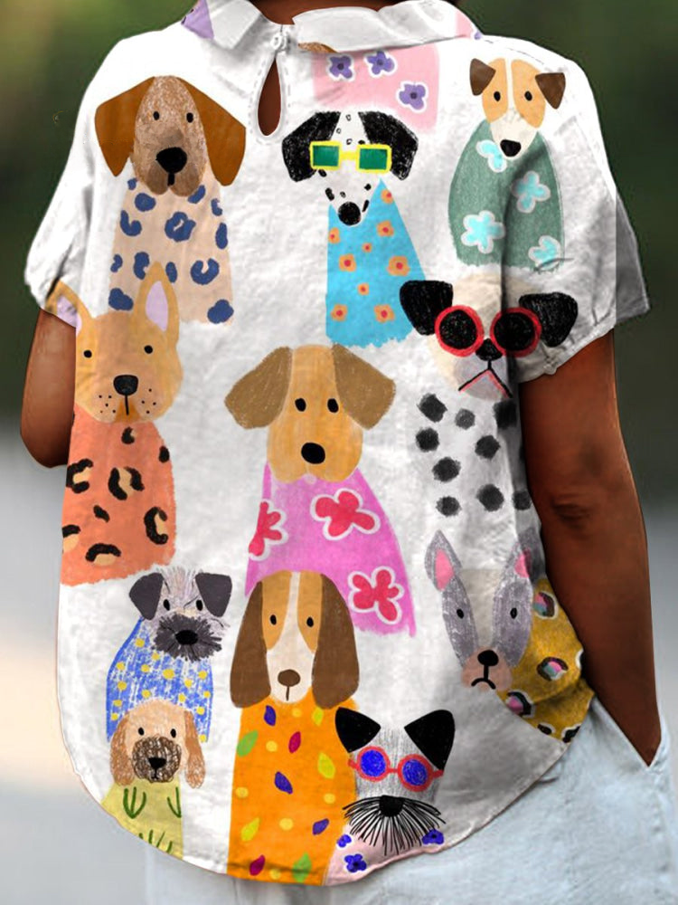 Pippa | Dog Print Blouse