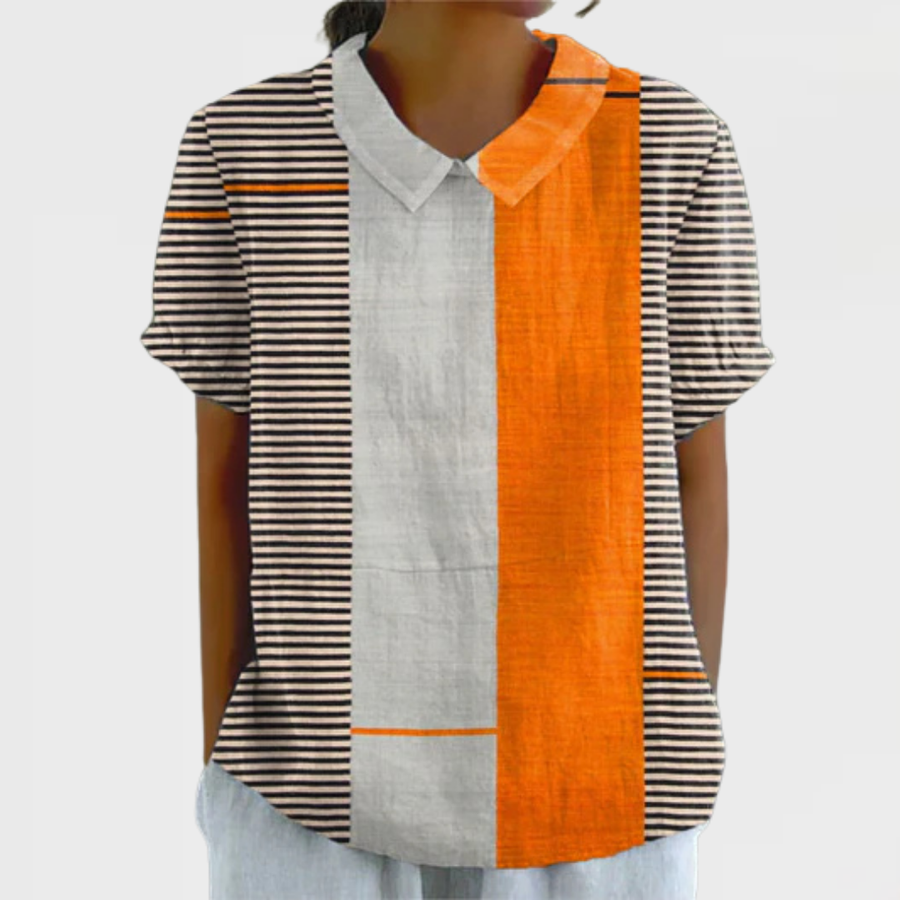 Skye | Colour Block Stripe Blouse