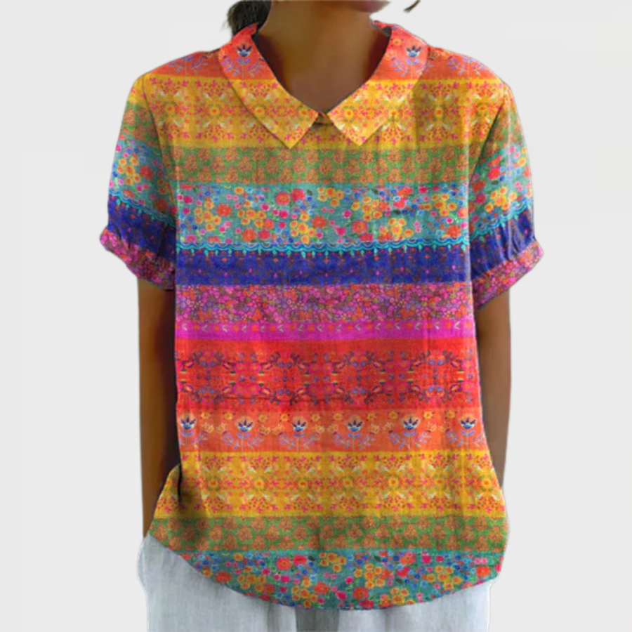 Nia | Floral Stripe Blouse