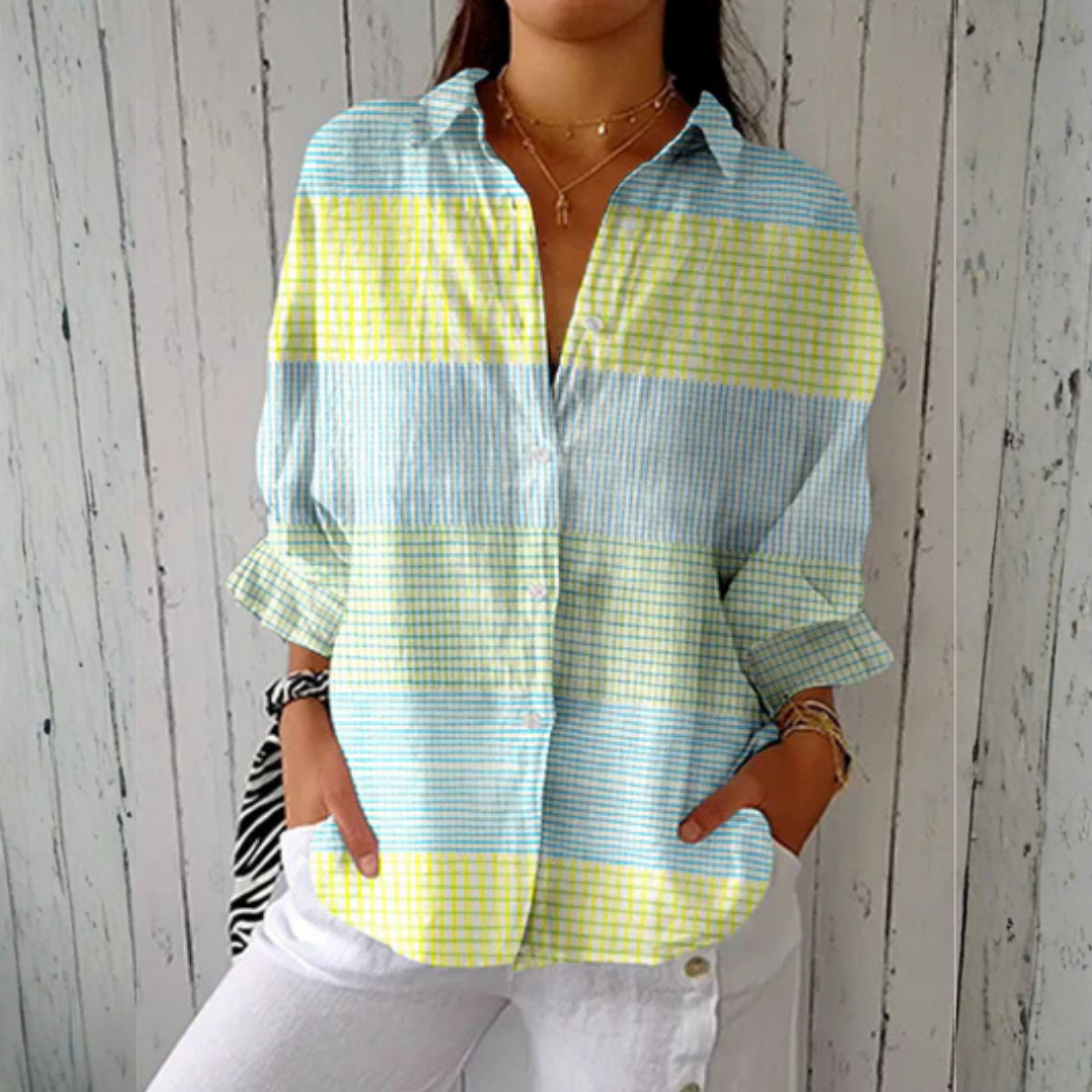 Holly | Pastel Check Blouse