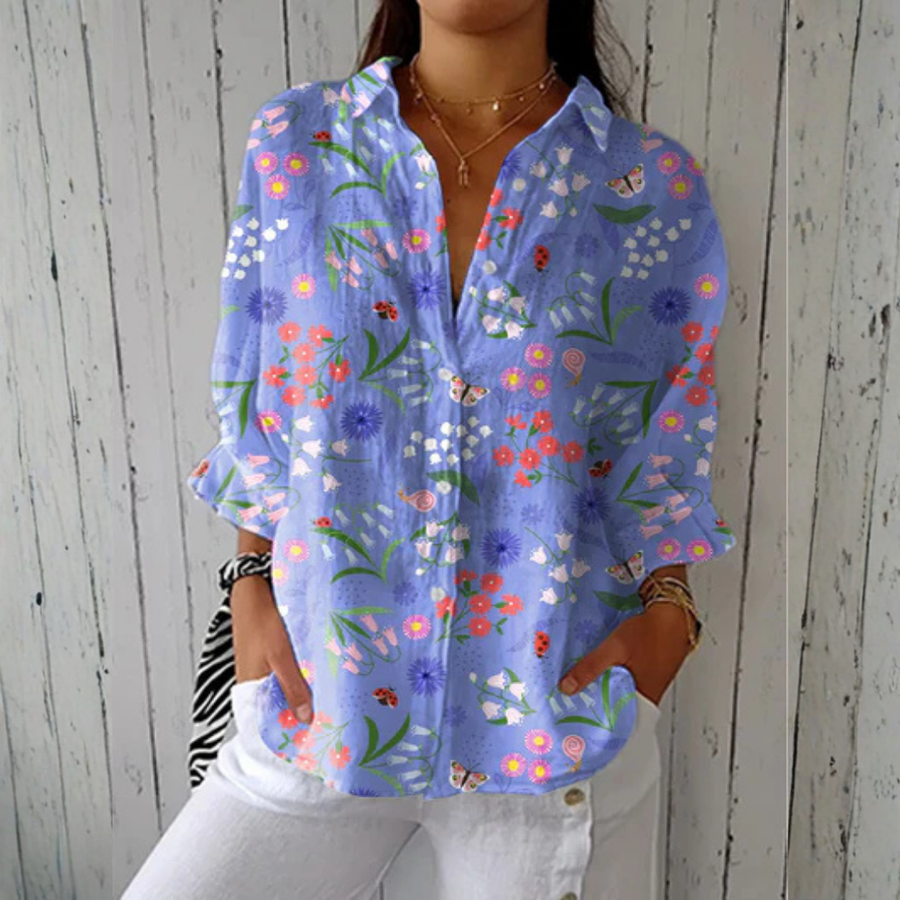 Louise | Blue Meadow Blouse