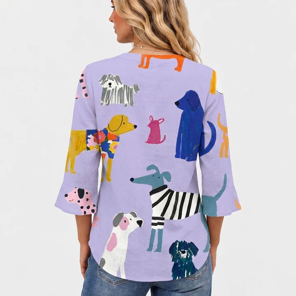 Florence | Playful Dogs Blouse