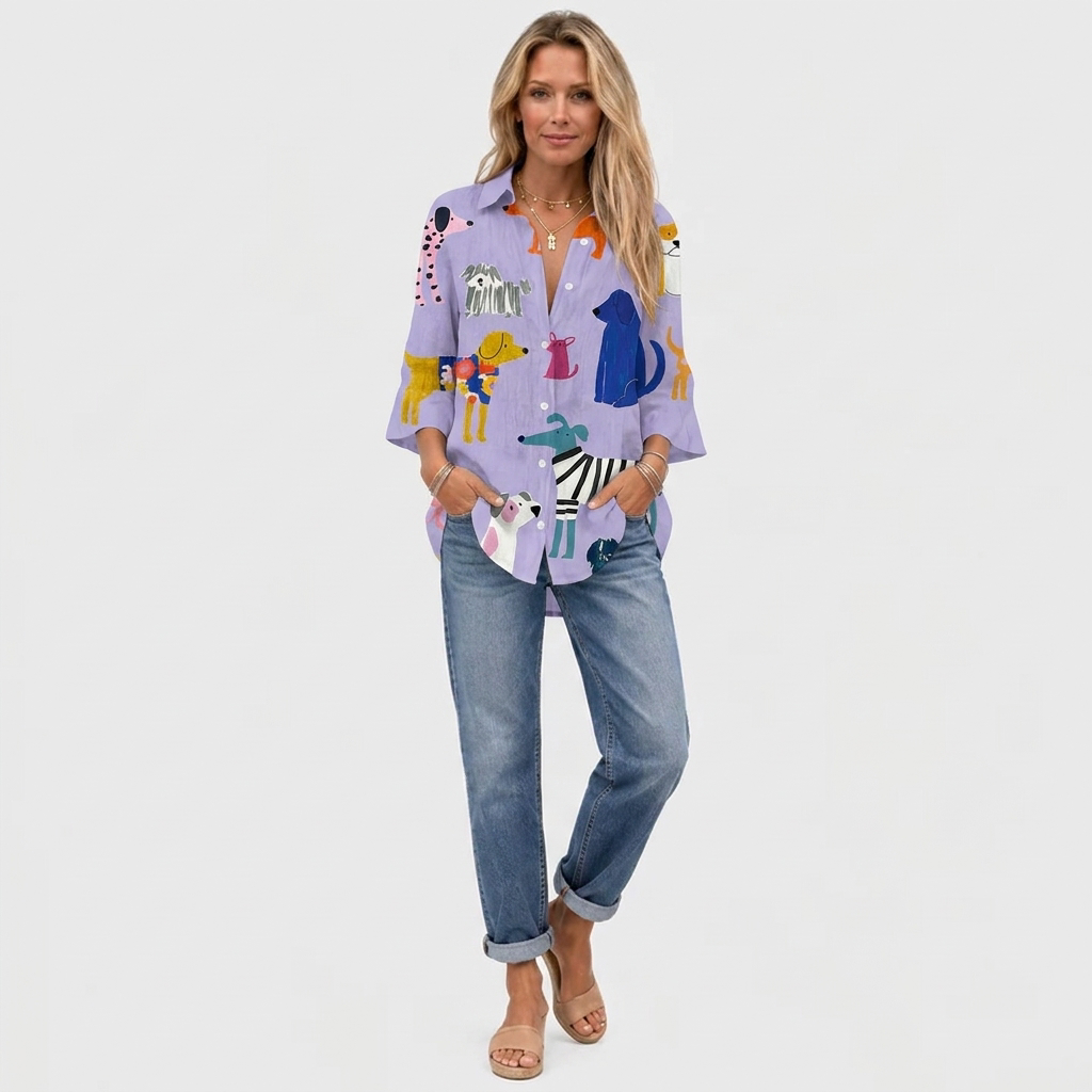 Florence | Playful Dogs Blouse