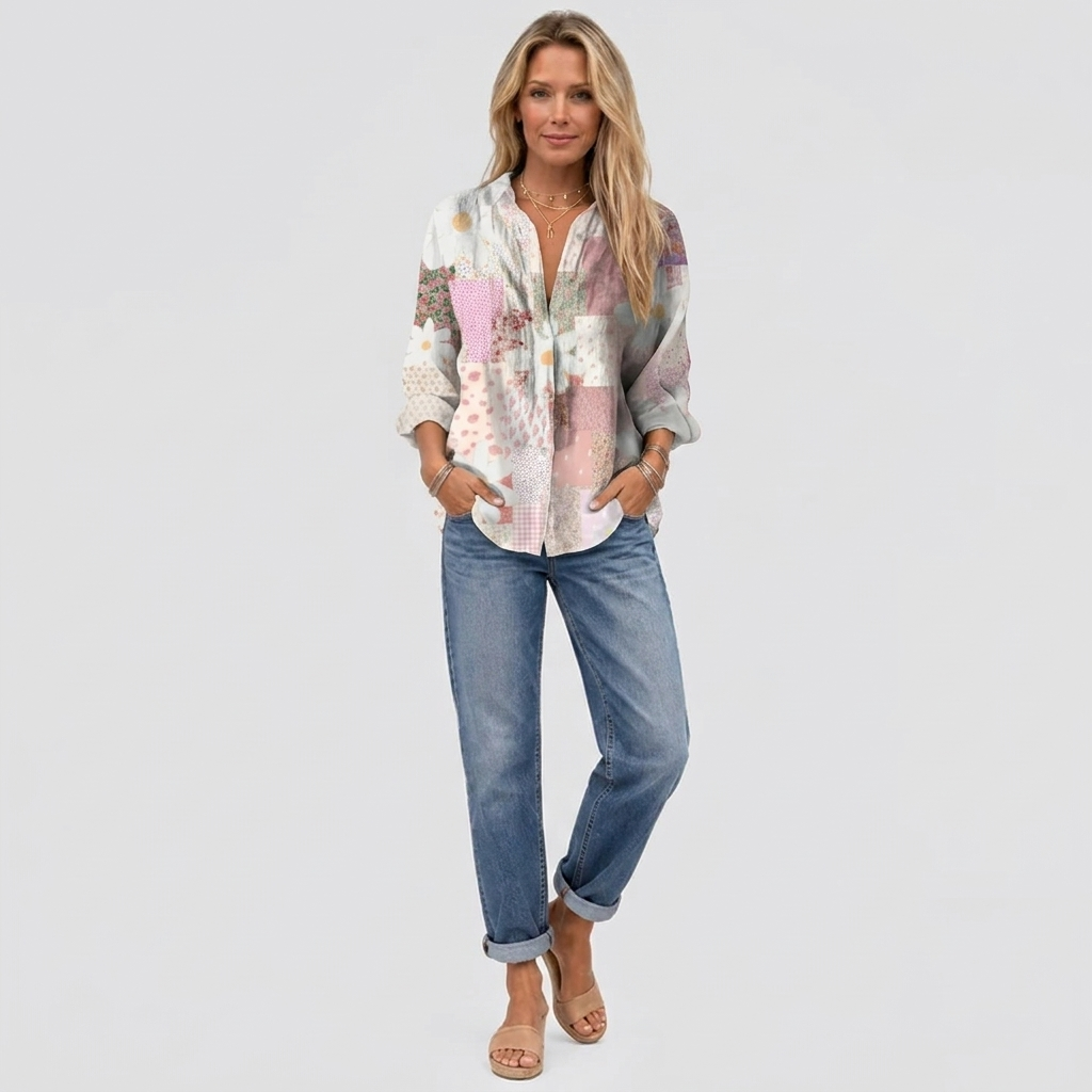 Fanny | Patchwork Daisy Blouse