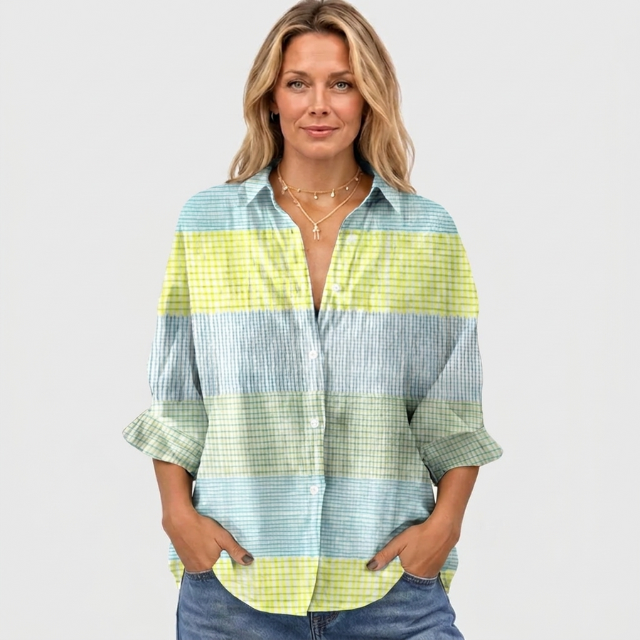 Filippa | Pastel Grid Blouse