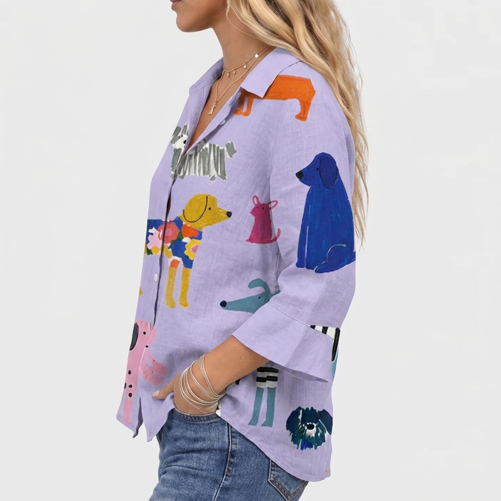 Florence | Playful Dogs Blouse