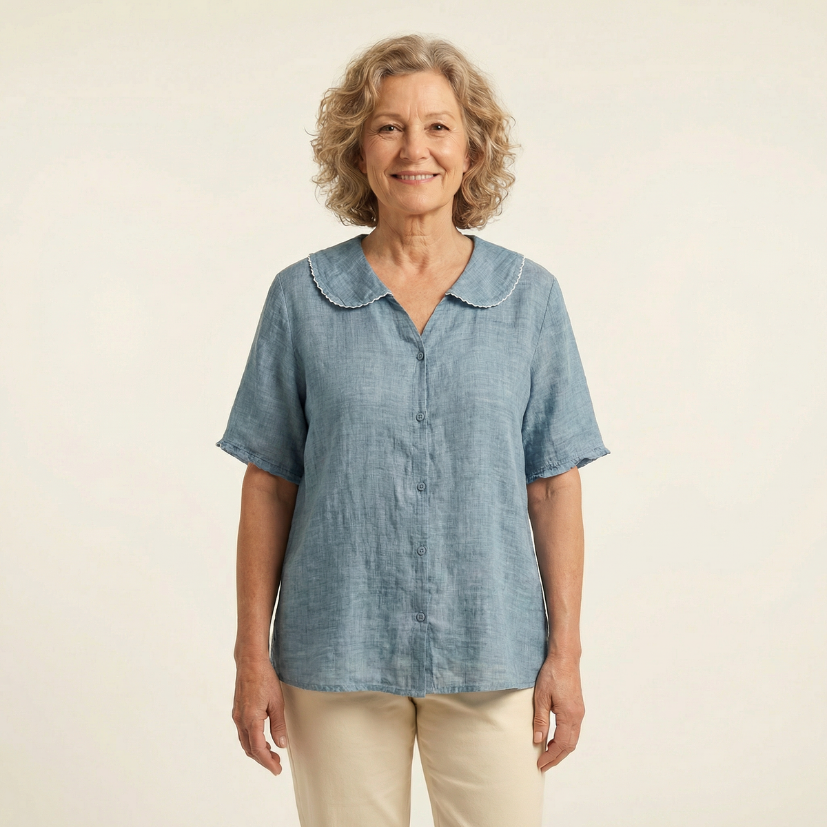 Clara Scalloped Blouse