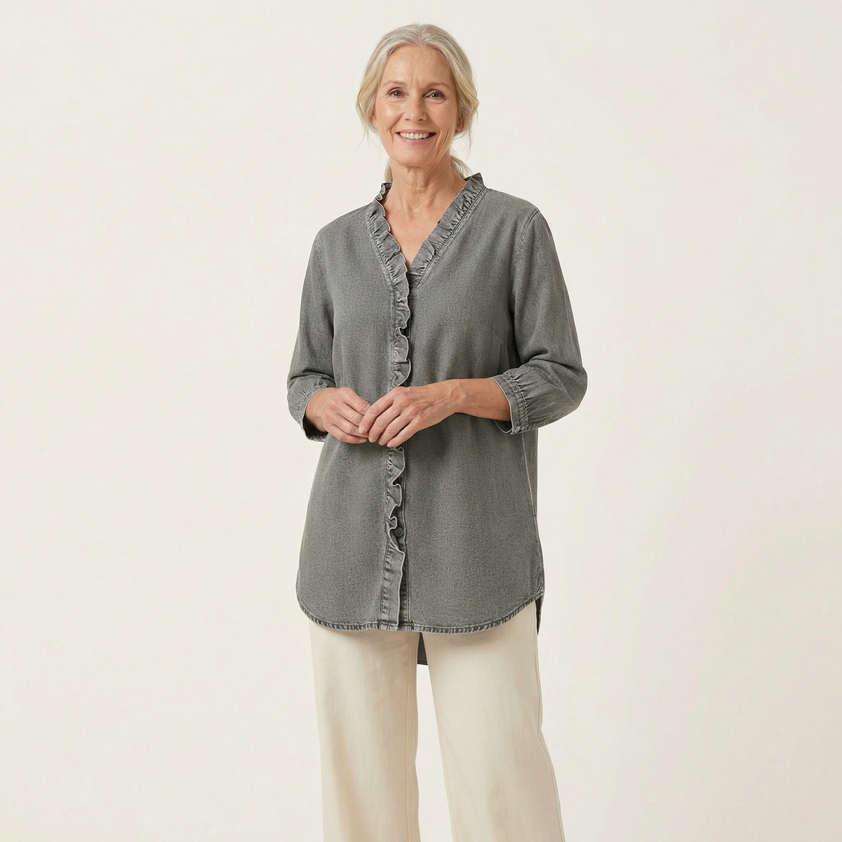 Elena Ruffle Blouse