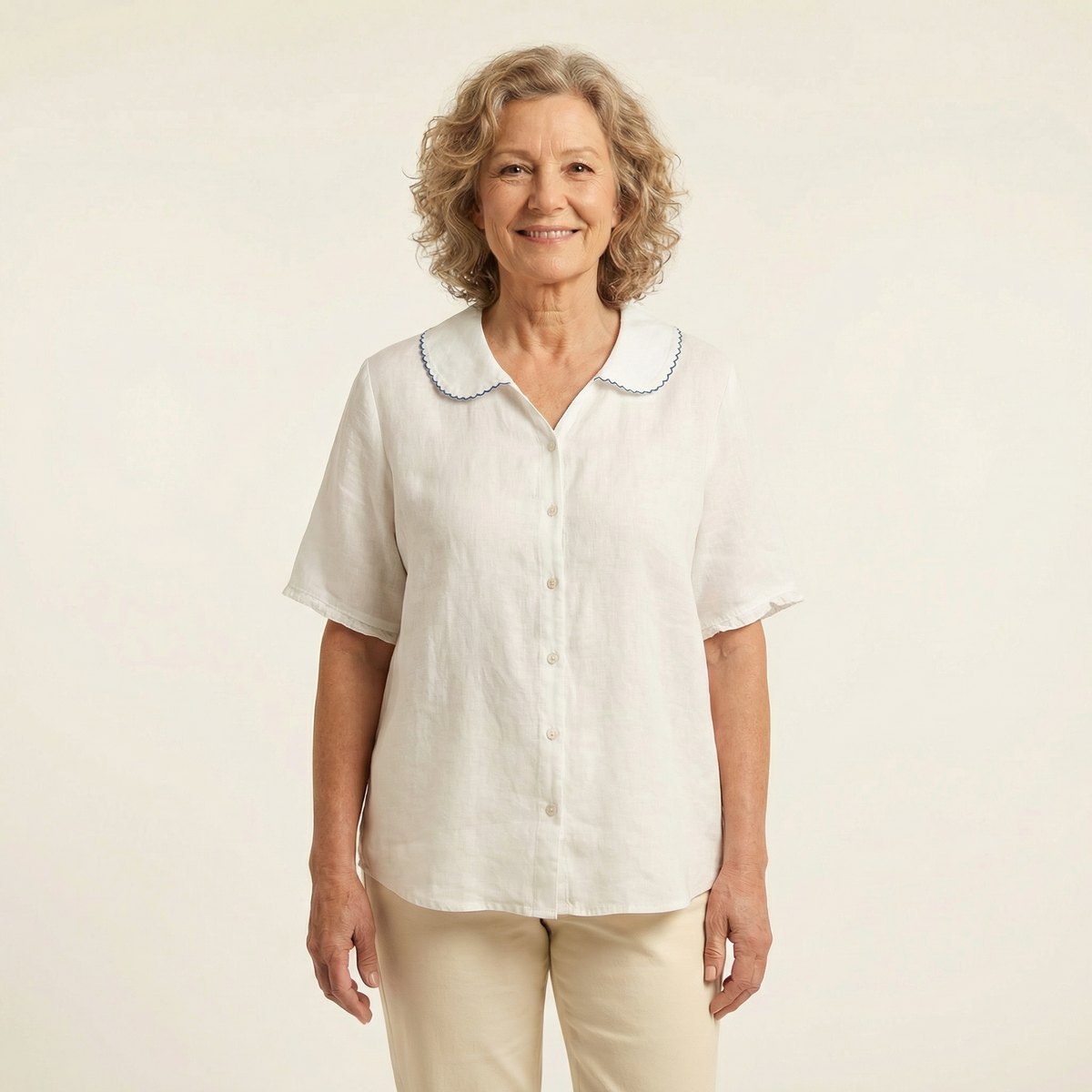 Clara Scalloped Blouse