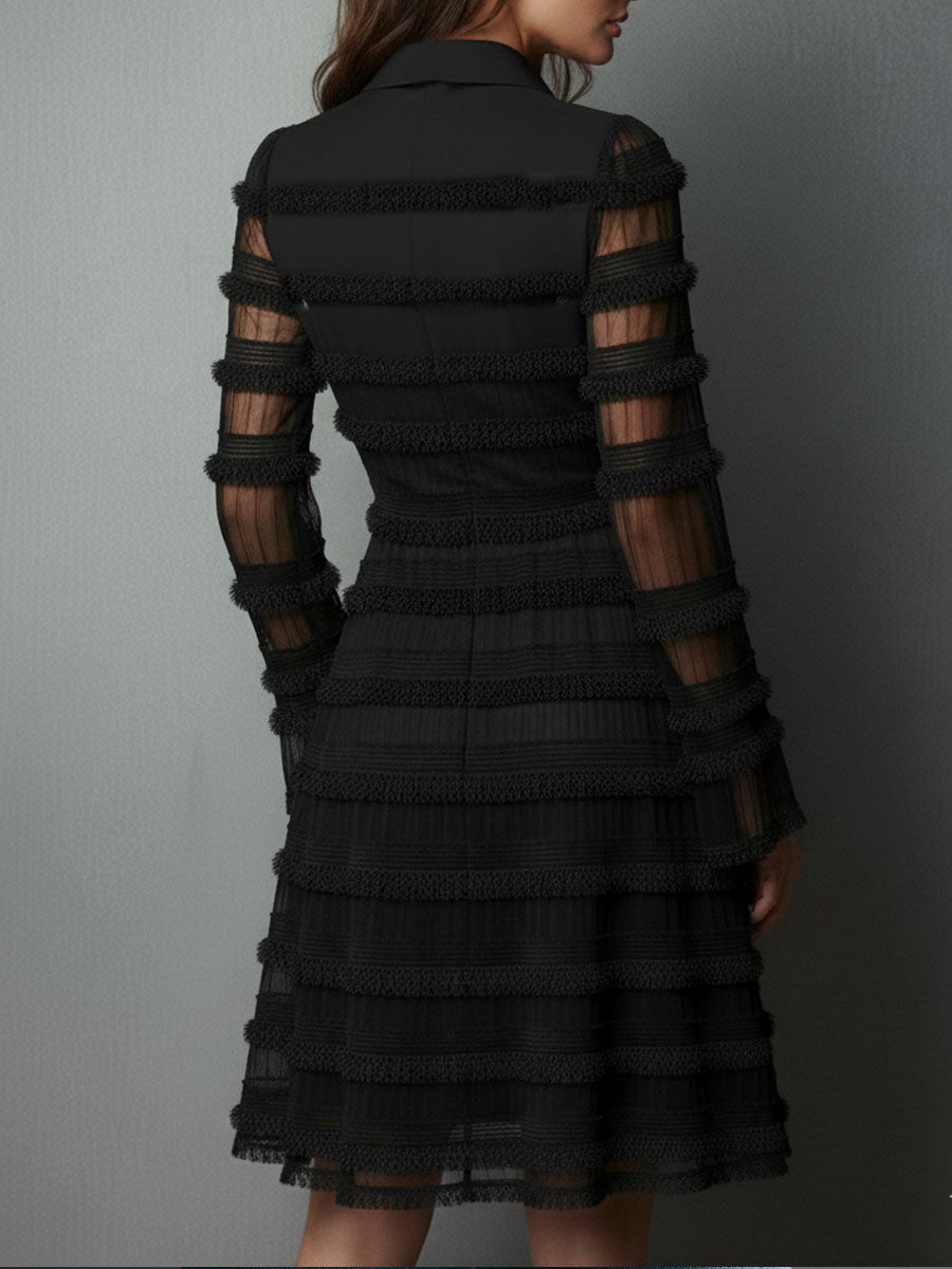 Rosalie | Elegant Mini Dress with Deep V-Neck