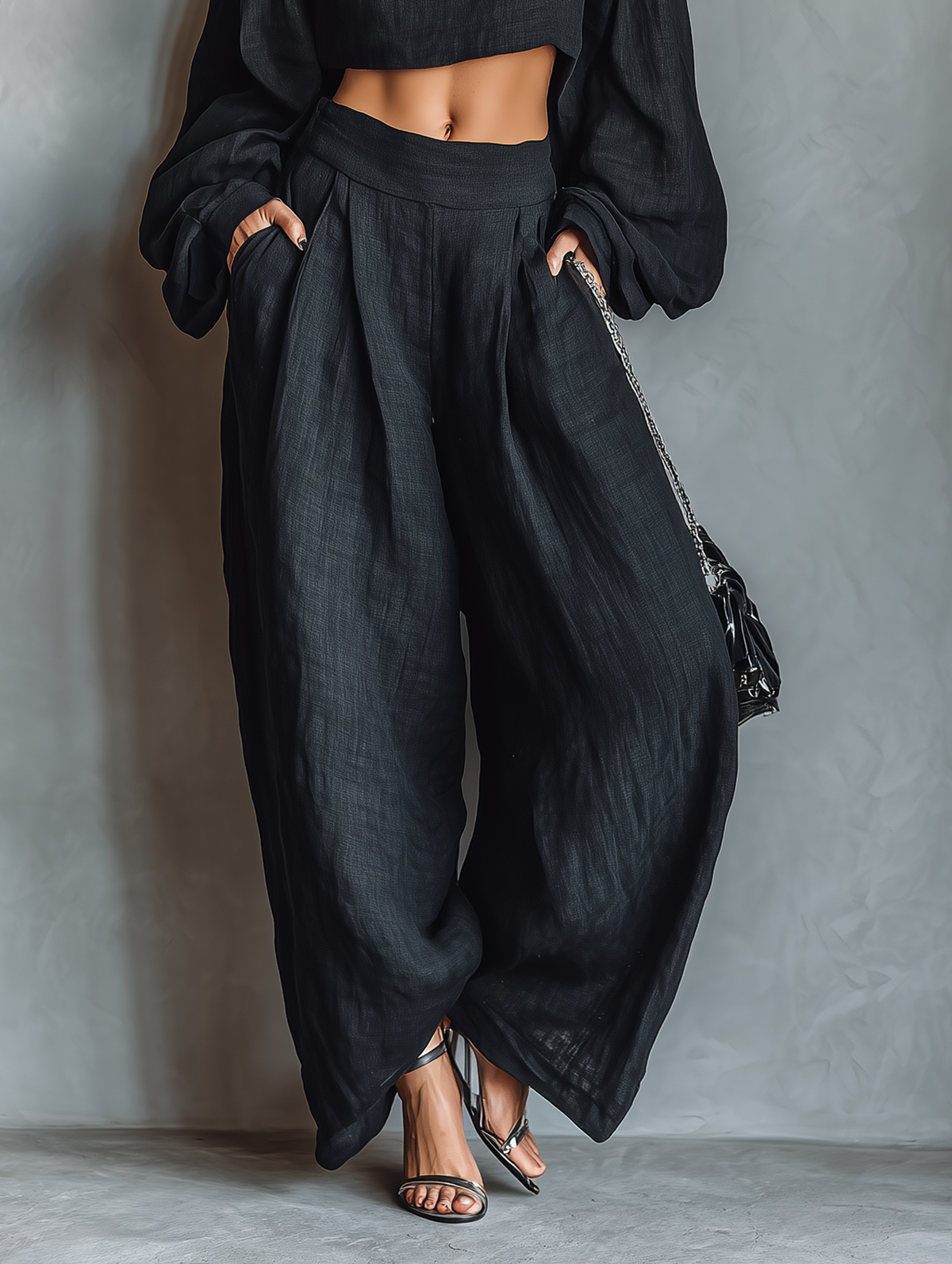 Tess | Off-the-Shoulder Set with Wide Trousers