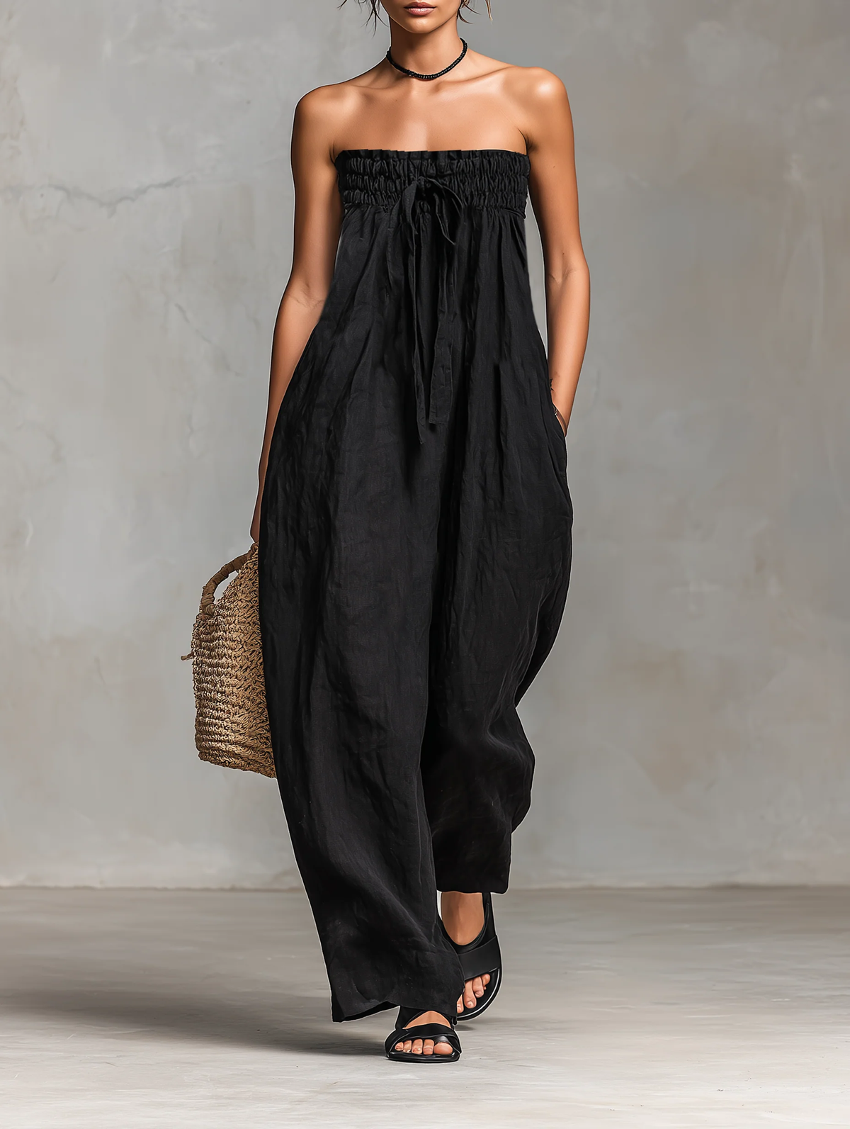 Nina | Elegant Strapless Jumpsuit