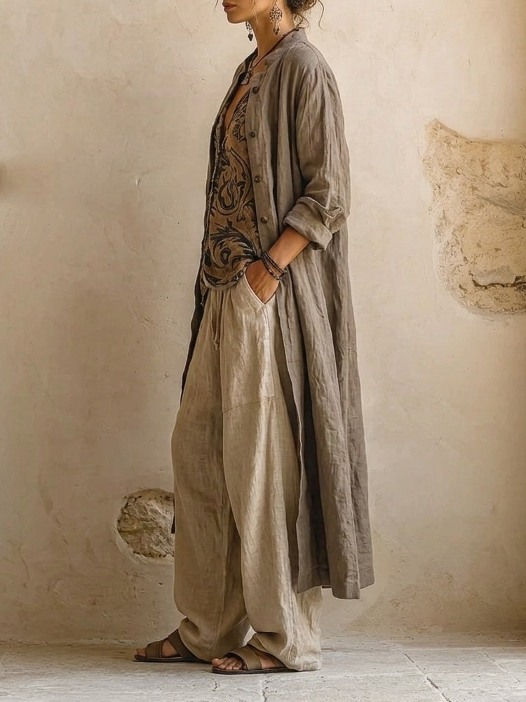 Élise | Three-Piece Linen Set