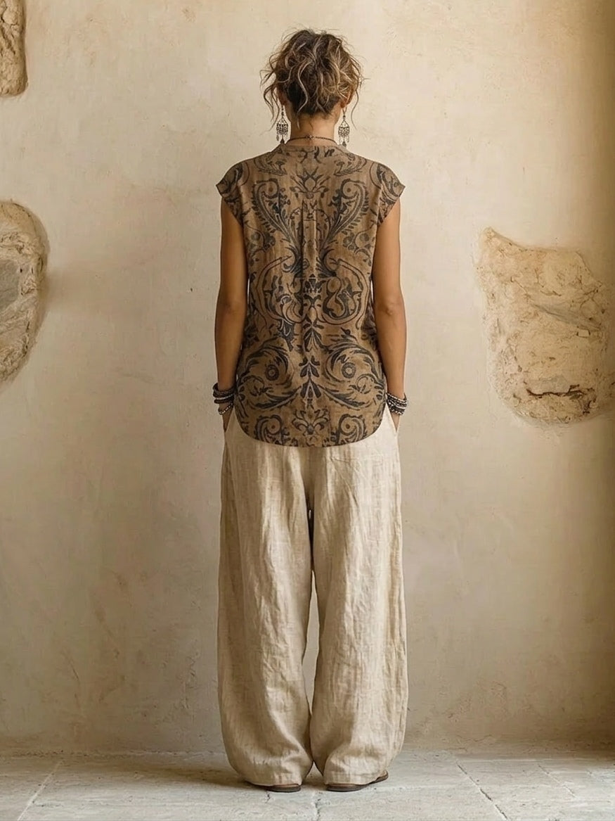Élise | Three-Piece Linen Set