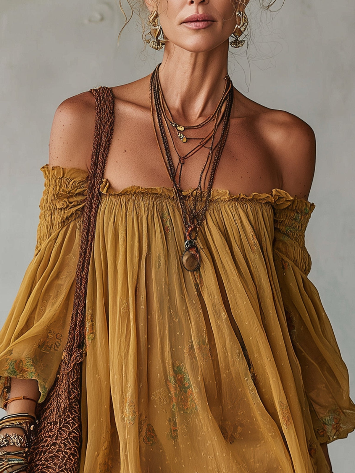 Daffodil | Mini Floral Yellow Dress, Off-Shoulder