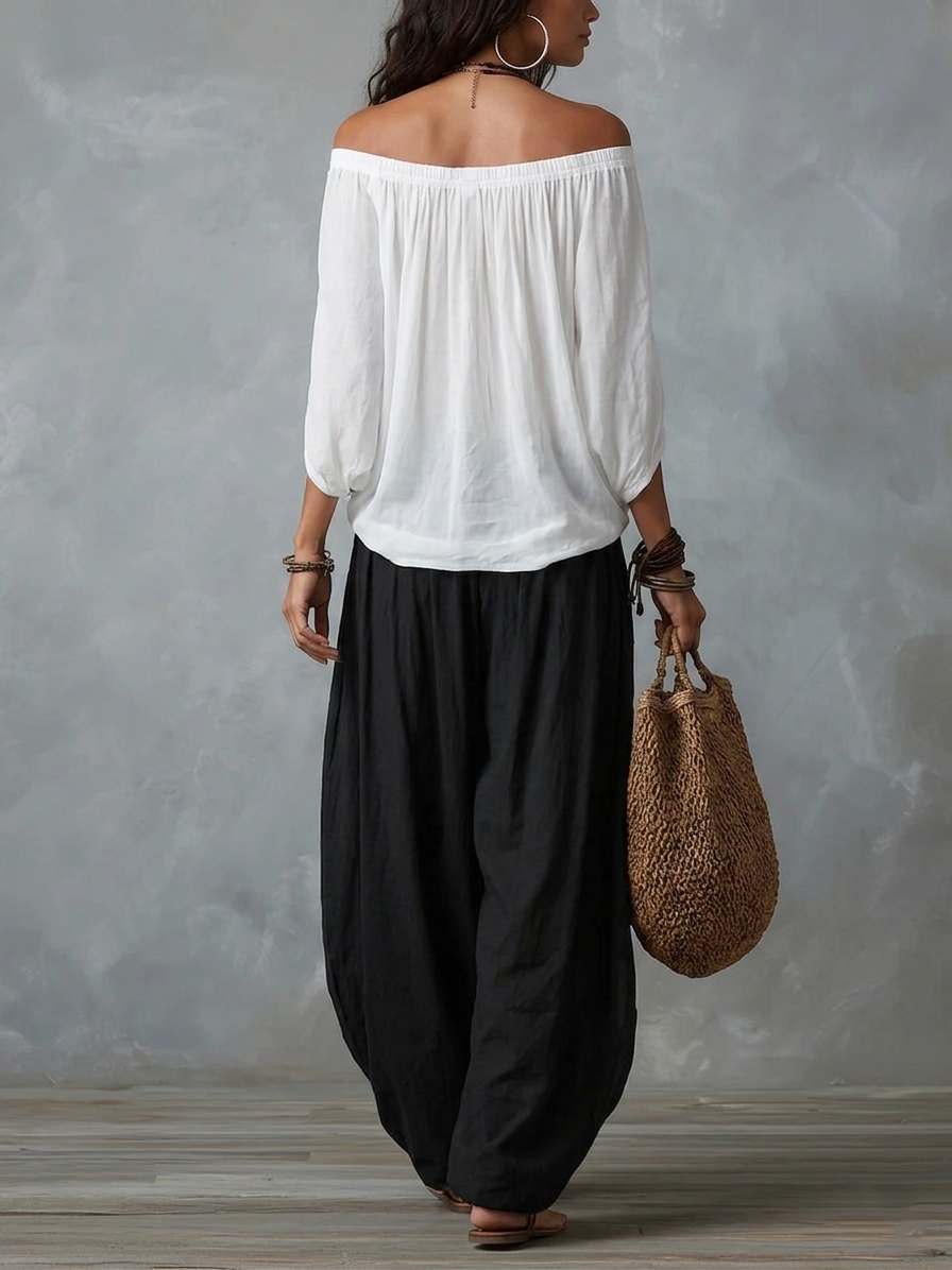 Aaliyah™ | Fluid Set with Off-the-Shoulder Design