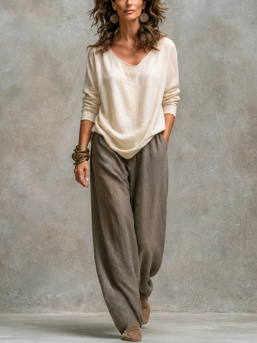 Costanza Three-Piece Set with Palazzo Trousers