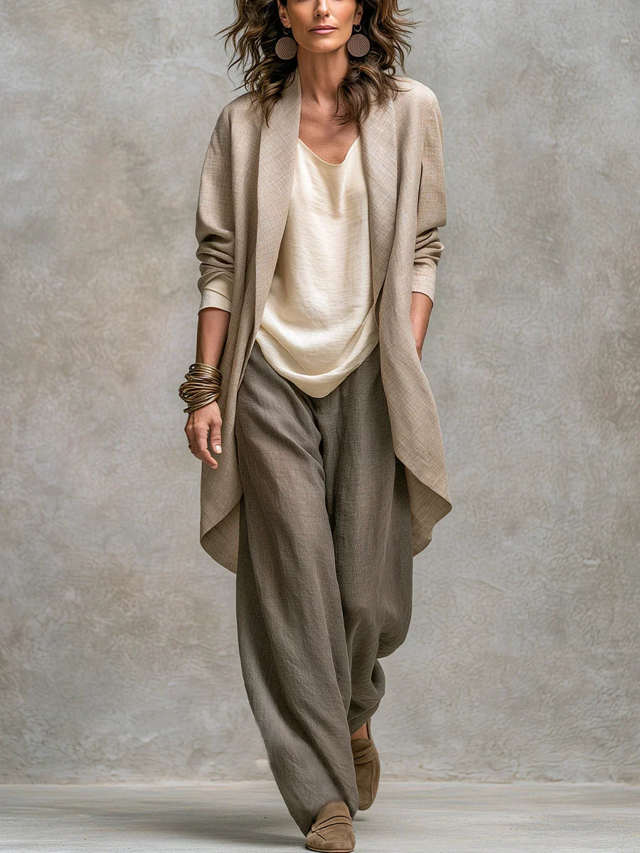 Costanza Three-Piece Set with Palazzo Trousers