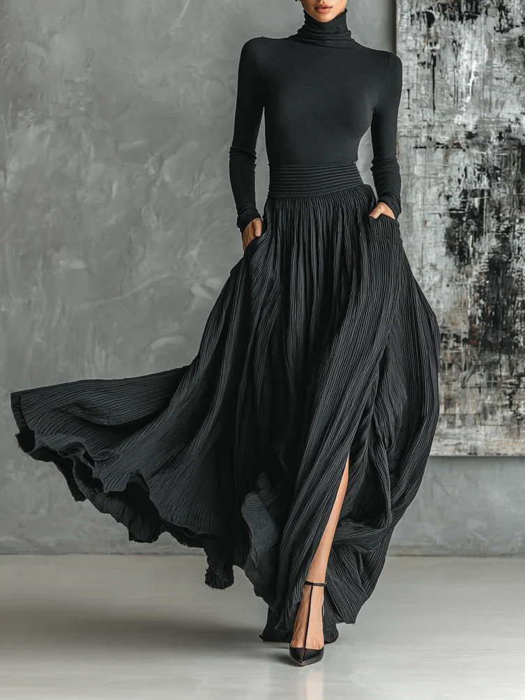 Eva | Elegant Set with Pleated Skirt