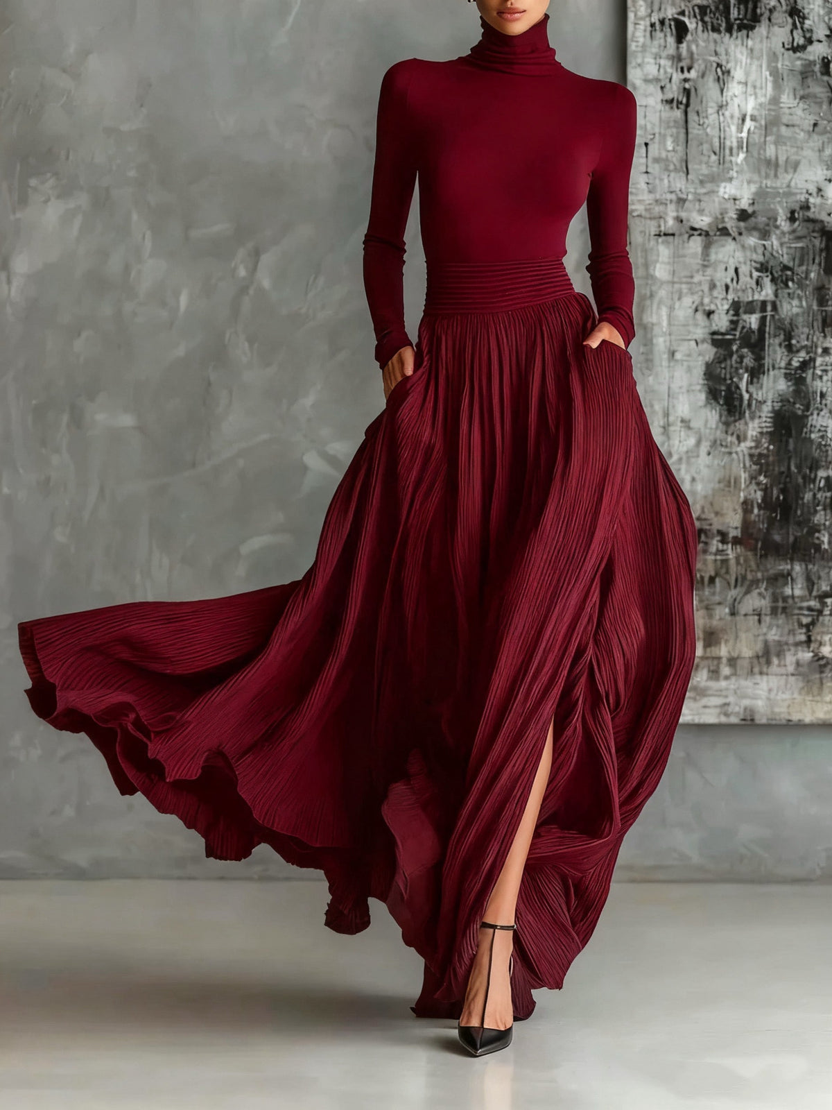 Eva | Elegant Set with Pleated Skirt