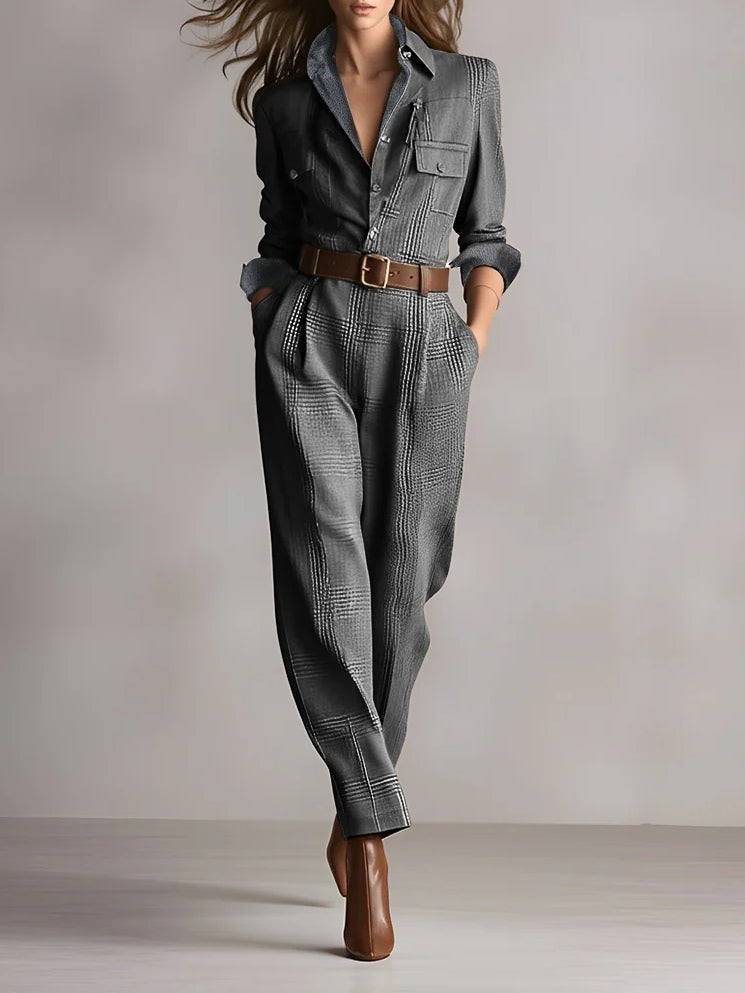 Anna | elegant checked jumpsuit