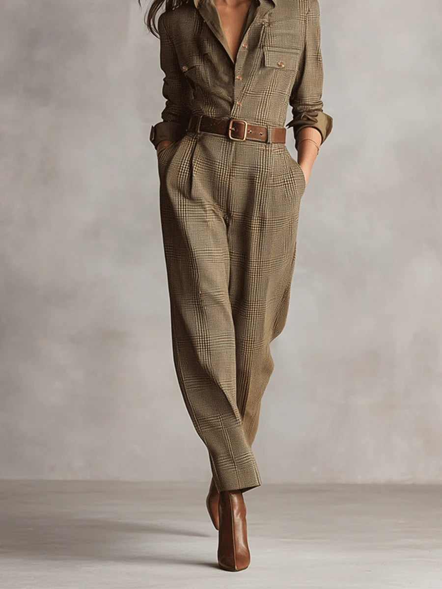 Anna | elegant checked jumpsuit