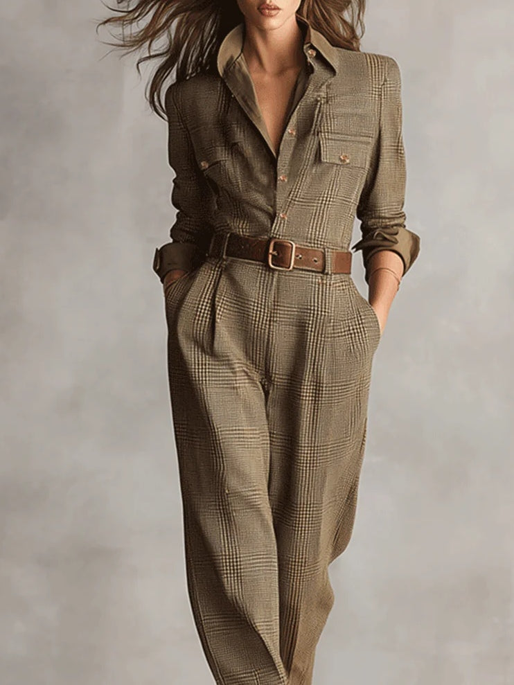 Anna | elegant checked jumpsuit