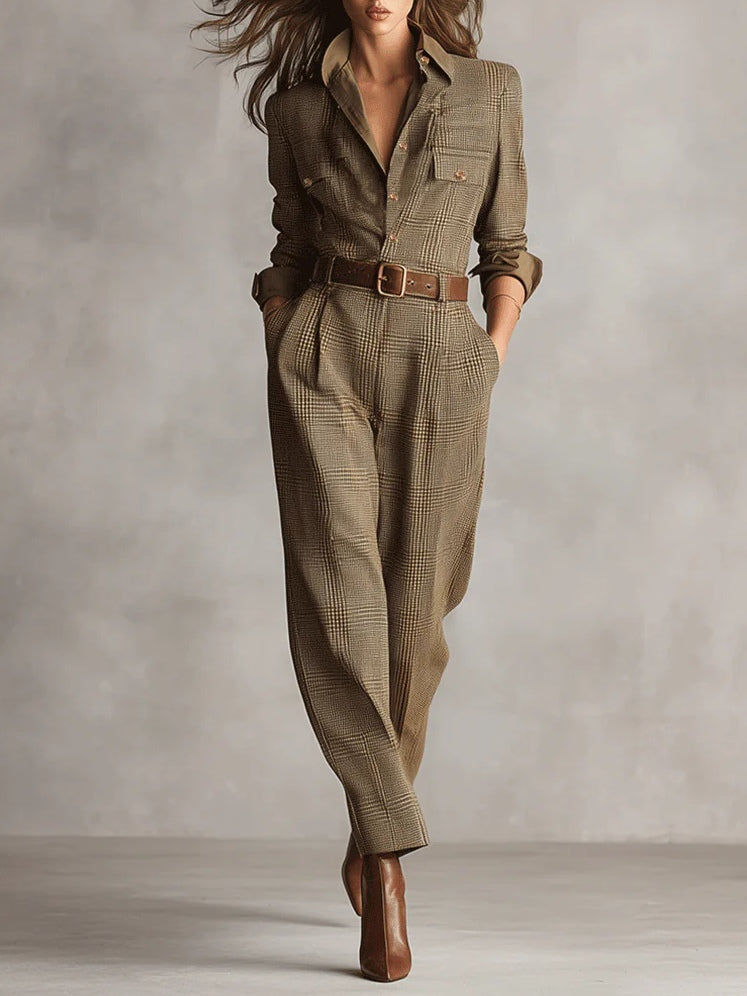 Anna | elegant checked jumpsuit