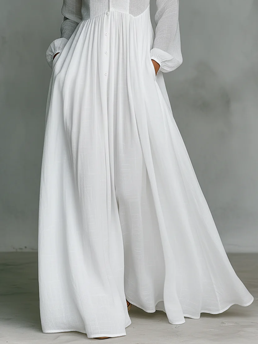 Léonie | Minimalist Maxi Dress with High Neck