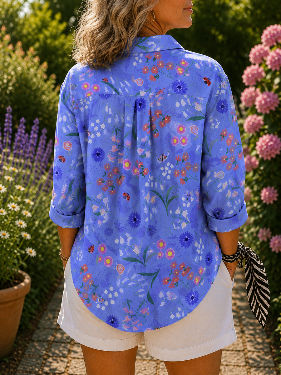 Felicia blouse with meadow flower print