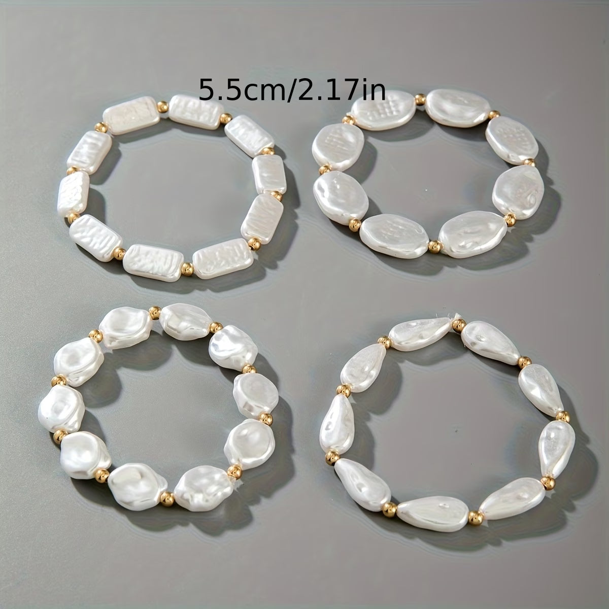 Set of 4 Pearl Bracelets