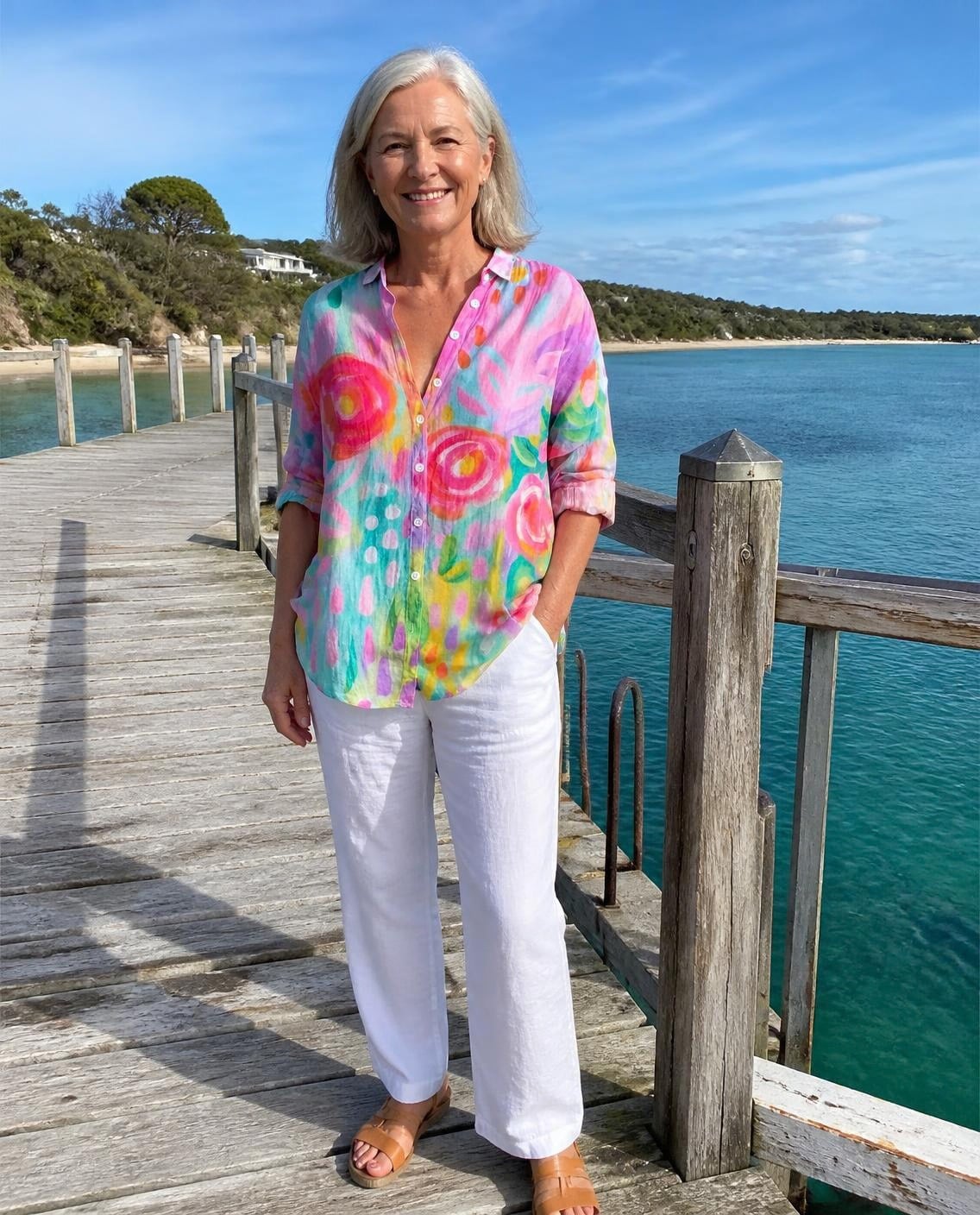 Astra | Colourful Pattern Blouse